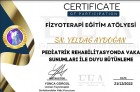 Fzt. Yeldağ Aydoğan Pediatrik Fizyoterapi sertifikası