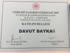 Op. Dr. Davut Baykan Genel Cerrahi sertifikası