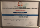 Op. Dr. Özgür Aydın Beyin ve Sinir Cerrahisi sertifikası