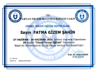 Uzm. Kl. Psk. Fatma Gizem Şahin Psikoloji sertifikası