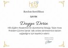 Psk. Duygu Derin Psikoloji sertifikası