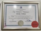 Op. Dr. Veysel Toprak Kadın Hastalıkları ve Doğum sertifikası