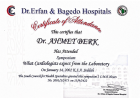 Uzm. Dr. Ahmet Berk Dermatoloji sertifikası