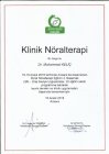 Dr. Muhammad Keliç Geleneksel ve Tamamlayıcı Tıp sertifikası