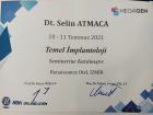 Dt. Selin Atmaca Diş Hekimi sertifikası