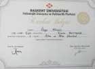 Psk. Dan. Özge Kayış Psikolojik Danışman sertifikası