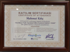 Dt. Mahmut Kılıç Diş Hekimi sertifikası