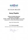 Uzm. Psk. Dan. Sunay Özşahin Psikoloji sertifikası