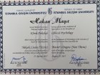 Klinik Psikolog  Hakan Maya Klinik Psikolog sertifikası