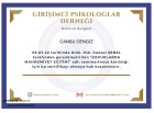 Psk. Cansu Cengiz Psikoloji sertifikası