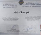 Uzm. Psk. Melek Sarıçiçek Psikoloji sertifikası