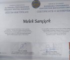 Uzm. Kl. Psk. Melek Sarıçiçek Psikoloji sertifikası