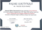 Psk. Halide Helin İnanç Psikoloji sertifikası