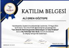 Dt. Ali Eren Göztepe Diş Hekimi sertifikası