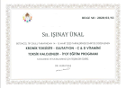 Dr. Işınay Ünal Geleneksel ve Tamamlayıcı Tıp sertifikası