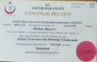 Uzm. Dt. Berkay Hayırcı Diş Hekimi sertifikası