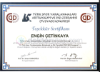 Prof. Dr. Engin Çetinkaya Ortopedi ve Travmatoloji sertifikası
