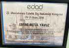 Uzm. Dt. Emine  Betül Yavuz Diş Hekimi sertifikası