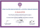 Op. Dr. Şuheda Çıldır Plastik Rekonstrüktif ve Estetik Cerrahi sertifikası