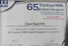 Uzm. Dr. Özlem Topal Erten Çocuk Sağlığı ve Hastalıkları sertifikası