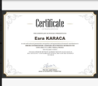 Psk. Esra Karaca Psikoloji sertifikası