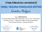 Uzm. Kl. Psk. Bade Kürüm Psikoloji sertifikası