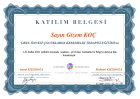 Uzman Dil ve Konuşma Terapisti Gizem Koç Dil Konuşma Bozuklukları sertifikası
