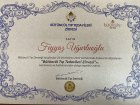 Dr. Feyyaz Uğurluoğlu Geleneksel ve Tamamlayıcı Tıp sertifikası