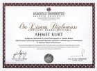 Dt. Ahmet Kurt Diş Hekimi sertifikası