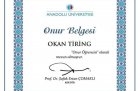 Uzm. Psk. Dan. Okan Tiring Psikoloji sertifikası