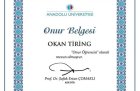 Uzm. Psk. Dan. Okan Tiring PhD(c) Psikolojik Danışman sertifikası