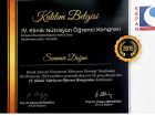 Dyt. Senanur Doğan Diyetisyen sertifikası