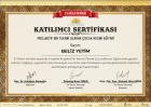 Psk. Beliz Yetim Psikoloji sertifikası