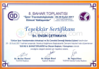 Prof. Dr. Engin Çetinkaya Ortopedi ve Travmatoloji sertifikası
