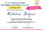Uzm. Dr. Nurana Karimova Çocuk ve Ergen Psikiyatristi sertifikası