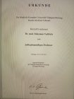 Prof. Dr. Süleyman Yedibela Genel Cerrahi sertifikası