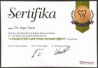 Dt. Aişe Taka Diş Hekimi sertifikası