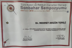 Op. Dr. Mehmet Akgün Tepeli Genel Cerrahi sertifikası
