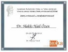 Dt. Hakkı Nail Özen Diş Hekimi sertifikası