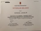 Uzm. Dr. Songül Uzgelir Çocuk Sağlığı ve Hastalıkları sertifikası