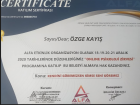 Psk. Dan. Özge Kayış Psikolojik Danışman sertifikası