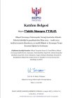 Psk. Vahide Sümeyra Vural Psikoloji sertifikası