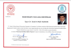 Dr. Melih Nurhan Medikal Estetik Tıp Doktoru sertifikası