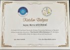 Dyt. Merve Küçükdağ Diyetisyen sertifikası