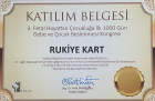 Uzm. Dyt. Rukiye Kart Satılmış Diyetisyen sertifikası