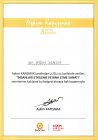 Psk. Aydın Şensoy Psikoloji sertifikası