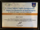 Uzm. Dyt. Aslı Ulu Çelik Diyetisyen sertifikası