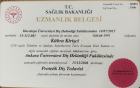 Uzm. Dt. Kübra Kirişçi Diş Hekimi sertifikası