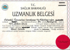Doç. Dr. Şükrü Çolak Genel Cerrahi sertifikası