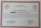 Uzm. Dr. Ali Rıza Uzgelir Medikal Estetik Tıp Doktoru sertifikası